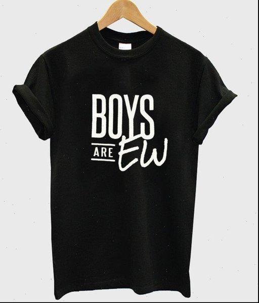boys are ew letters print women t shirt cotton casual funny tee hipster drop ship, White
boys are ew letters print women t shirt cotton casual funny tee hipster drop ship, White