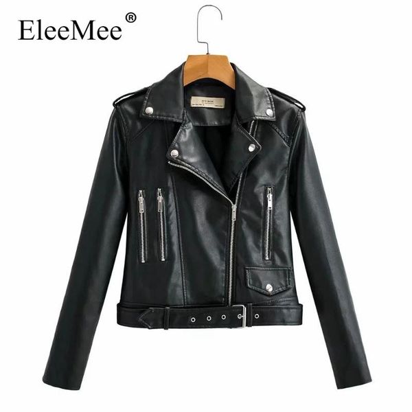 women's leather & faux eleemee jacket for women zipper slim black motor biker coat belt long sleeve pocket turndown collar size s
women's leather & faux eleemee jacket for women zipper slim black motor biker coat belt long sleeve pocket turndown collar size s