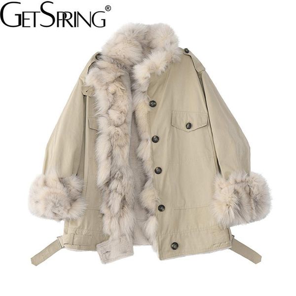 women's fur & faux getspring womenfur coat patchwork warm lining winter real hair overcoat retro fashion women 2021, Black
women's fur & faux getspring womenfur coat patchwork warm lining winter real hair overcoat retro fashion women 2021, Black