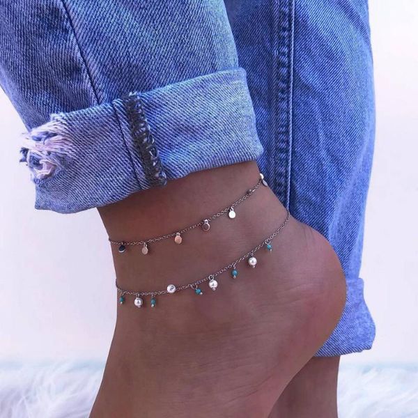 anklets fashion jewelry simple multi-layer sequis beads pearl pendant for women foot chain party accessories girl gifts, Red;blue
anklets fashion jewelry simple multi-layer sequis beads pearl pendant for women foot chain party accessories girl gifts, Red;blue