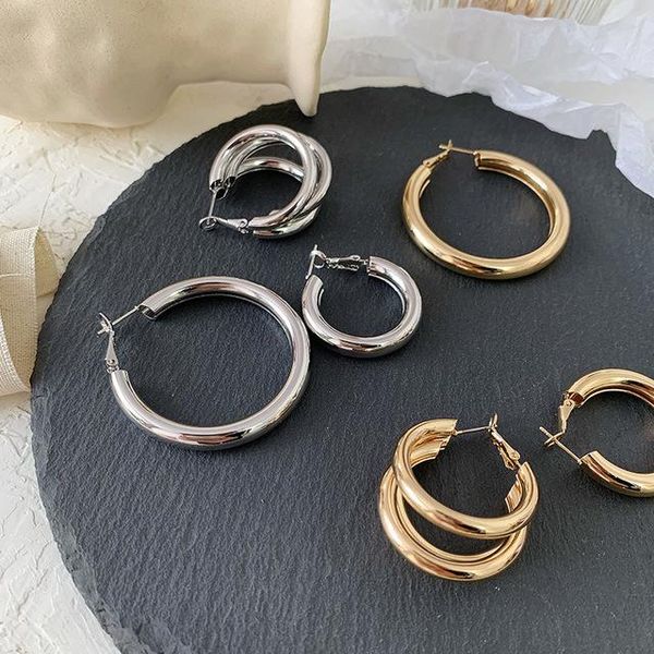 hoop & huggie ins net red earrings female ring temperament large circle personality metal ear jewelry, Golden;silver
hoop & huggie ins net red earrings female ring temperament large circle personality metal ear jewelry, Golden;silver