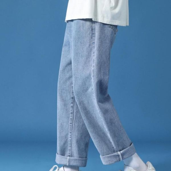 men's jeans summer straight multi pockets men wide leg solid color oversized denim streetwear school hip hop pants, Blue
men's jeans summer straight multi pockets men wide leg solid color oversized denim streetwear school hip hop pants, Blue