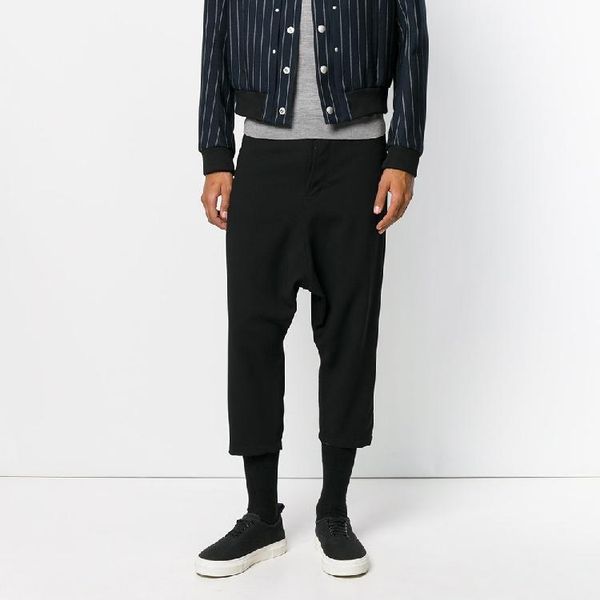 men's pants clothing gd hair stylist fashion catwalk street low crotch casual harem plus size costumes, Black
men's pants clothing gd hair stylist fashion catwalk street low crotch casual harem plus size costumes, Black