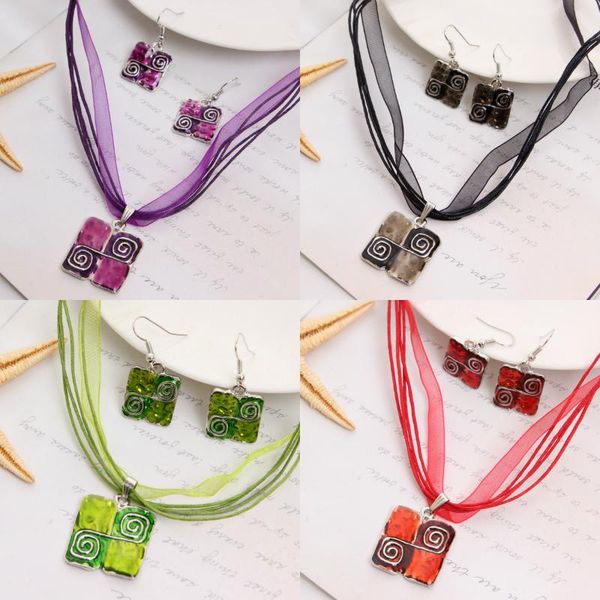 earrings & necklace minhin delicate colorful design jewelry set for women special square pendant rope chain silver plated drop earring
earrings & necklace minhin delicate colorful design jewelry set for women special square pendant rope chain silver plated drop earring