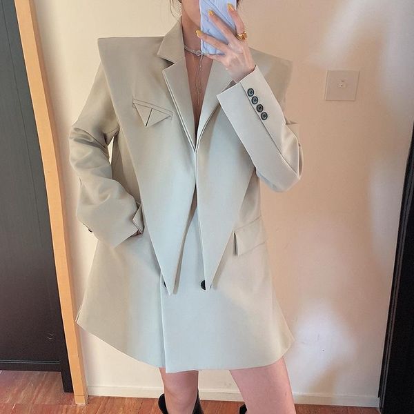women's suits & blazers getspring women blazer vest set fashion jacket coat loose over sized black beige grey stylish z4ol, White;black
women's suits & blazers getspring women blazer vest set fashion jacket coat loose over sized black beige grey stylish z4ol, White;black