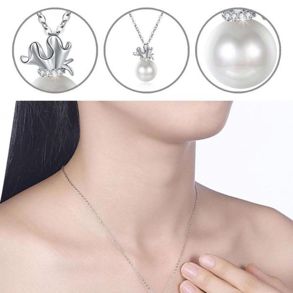 pendant necklaces smooth surface 925 silver polished faux pearl necklace for gifts
pendant necklaces smooth surface 925 silver polished faux pearl necklace for gifts