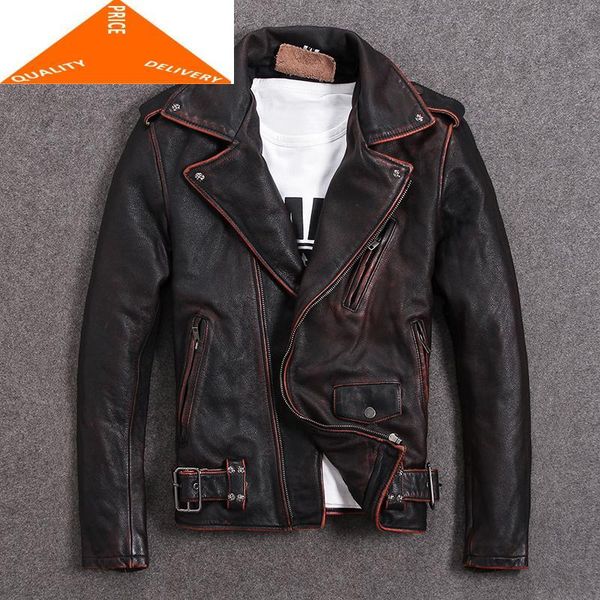 men's leather & faux autumn 100% winter genuine jacket men streetweaar real coat man moto biker vintage cow jackets 7, Black
men's leather & faux autumn 100% winter genuine jacket men streetweaar real coat man moto biker vintage cow jackets 7, Black