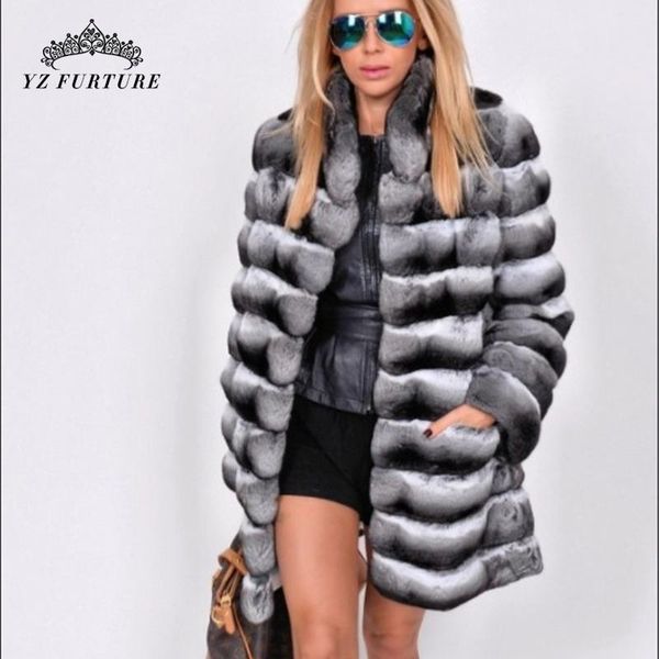 women's fur & faux 2021 winter women genuine real rex coat chinchilla color 100% natural thick overdress, Black
women's fur & faux 2021 winter women genuine real rex coat chinchilla color 100% natural thick overdress, Black