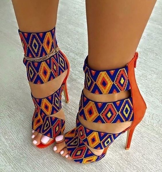 lanlojer 2021 summer womens hollow print sandals shoes geometric zipper high heels pumps ladies dress, Black
lanlojer 2021 summer womens hollow print sandals shoes geometric zipper high heels pumps ladies dress, Black
