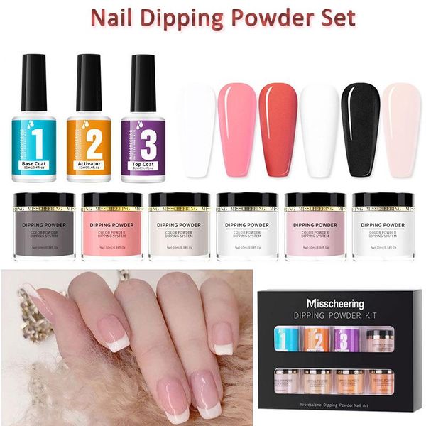 dipping powder nail set full 6colors base&coat activator complete dip system french art manicure kit for starter kits
dipping powder nail set full 6colors base&coat activator complete dip system french art manicure kit for starter kits