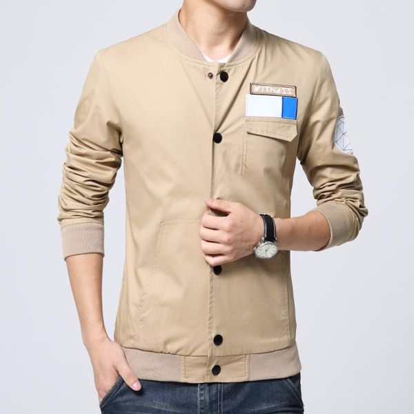 men's jackets spring fashion jacket men casual solid bomber mens overcoat embroidery logo jaqueta masculina brand clothing veste homme, Black;brown
men's jackets spring fashion jacket men casual solid bomber mens overcoat embroidery logo jaqueta masculina brand clothing veste homme, Black;brown