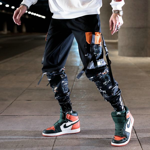pant block pocket patchwork cargo joggers men hip hop letter print harem pants mens casual trousers sweatpants male, Black
pant block pocket patchwork cargo joggers men hip hop letter print harem pants mens casual trousers sweatpants male, Black