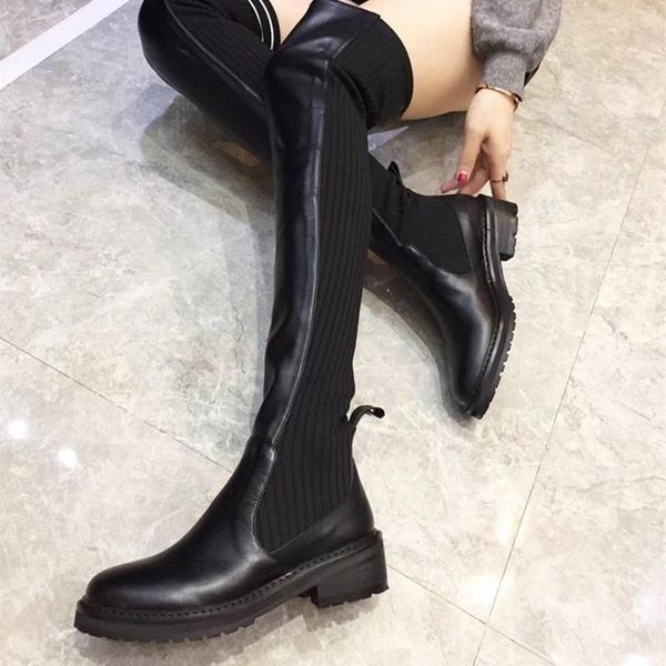 women boots 2021 high genuine leather glamour comfortable avant-garde round toe slip on designer, Black
women boots 2021 high genuine leather glamour comfortable avant-garde round toe slip on designer, Black