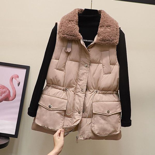 women's vests 2021 spring winter ladies fashion coat women warm vest plus size solid color cotton jacket female wadded waistcoat h1151, Black;white
women's vests 2021 spring winter ladies fashion coat women warm vest plus size solid color cotton jacket female wadded waistcoat h1151, Black;white