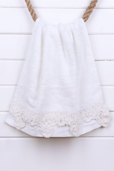 handmade lacy bamboo 2-piece 41 x76 towel set