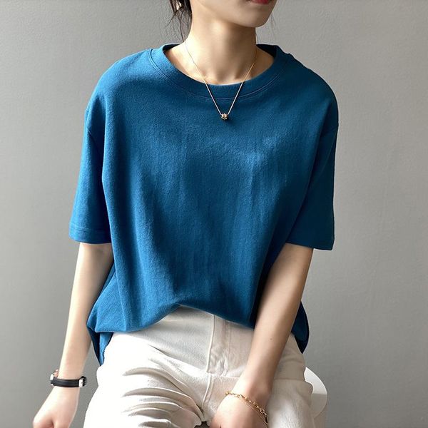 women's t-shirt 2021 women summer o-neck t shirts short sleeve 100% cotton material pure color white tees
women's t-shirt 2021 women summer o-neck t shirts short sleeve 100% cotton material pure color white tees