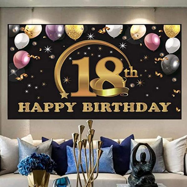 party decoration 180*120 black gold glitter happy birthday backdrop poshoot pocall banner
party decoration 180*120 black gold glitter happy birthday backdrop poshoot pocall banner