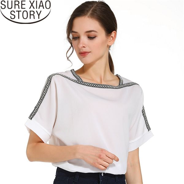 fashion causal plus size short sleeve chiffon blouse women shirt blusas femininas 0370 30 210415, White
fashion causal plus size short sleeve chiffon blouse women shirt blusas femininas 0370 30 210415, White