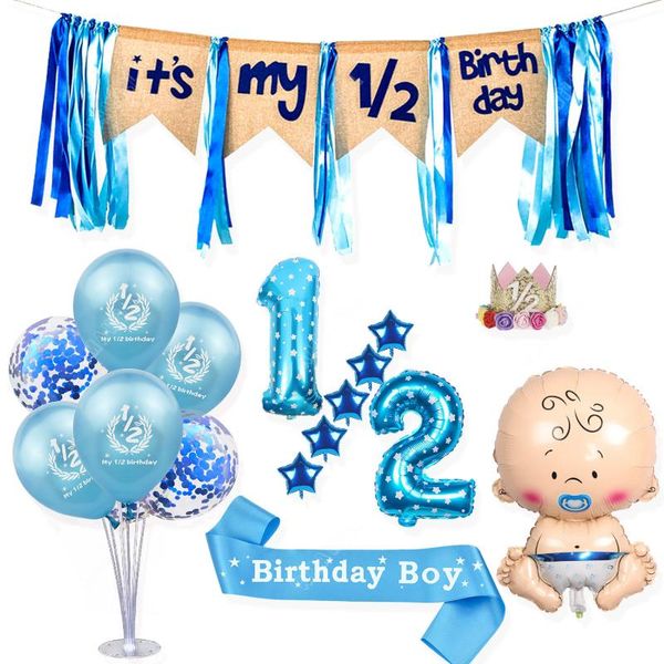 party decoration it's my 1/2 birthday decor banner hat boy/girl shoulder strap half year 6 months balloons baby shower
party decoration it's my 1/2 birthday decor banner hat boy/girl shoulder strap half year 6 months balloons baby shower