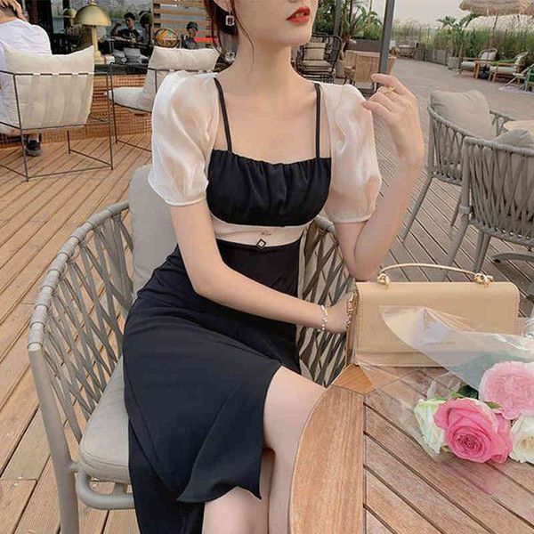 casual dresses french vintage midi women short sleeve design elegant office lady korean summer ajir, Black;gray
casual dresses french vintage midi women short sleeve design elegant office lady korean summer ajir, Black;gray