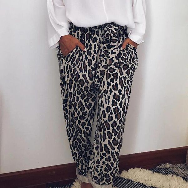 women's pants & capris fashion women leopard print long casual bandage loose leisure comfortable ladies leggings trousers, Black;white
women's pants & capris fashion women leopard print long casual bandage loose leisure comfortable ladies leggings trousers, Black;white