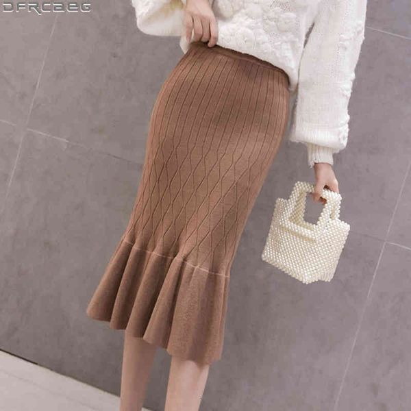 casual dresses autumn winter knitted skirt women vintage stretch high waist saia midi cute mermaid ruffle package hip bodycon wrap, Black;gray
casual dresses autumn winter knitted skirt women vintage stretch high waist saia midi cute mermaid ruffle package hip bodycon wrap, Black;gray