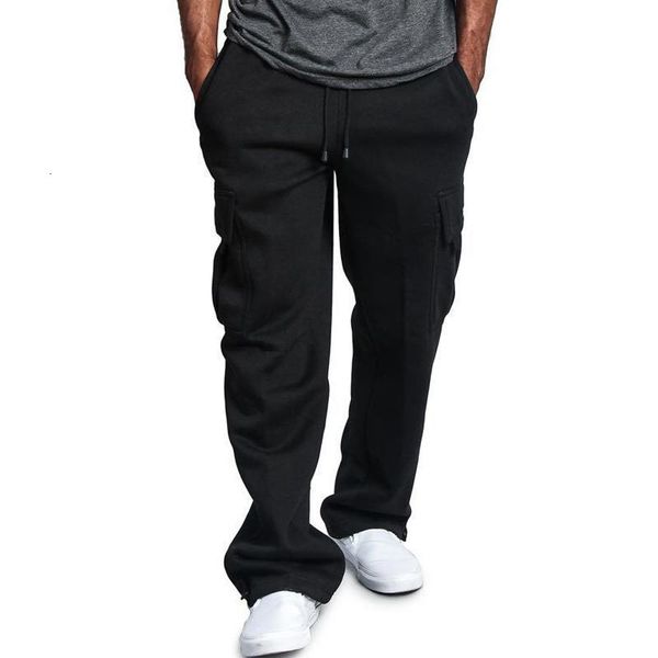 men's pants cargo loose multi pocket solid elastic waist men trousers straight streetwear hip hop joggers sweatpants p0212 vwpo, Black
men's pants cargo loose multi pocket solid elastic waist men trousers straight streetwear hip hop joggers sweatpants p0212 vwpo, Black