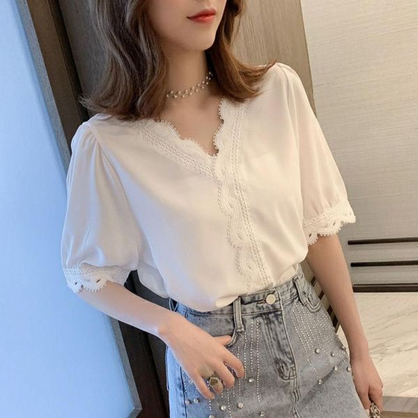 women's blouses & shirts women 2021 summer cotton womens lace white v-neck short sleeve shirt ropa de mujer fy362
women's blouses & shirts women 2021 summer cotton womens lace white v-neck short sleeve shirt ropa de mujer fy362
