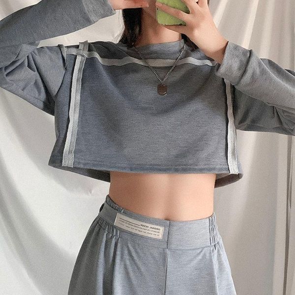 women's t-shirt homemade frayed distressed round neck long-sleeved sweater tide careful machine off-shoulder design casual all-match, White
women's t-shirt homemade frayed distressed round neck long-sleeved sweater tide careful machine off-shoulder design casual all-match, White