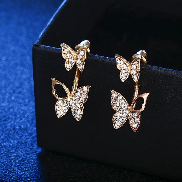cubic zirconia birthstone gold butterfly stud earrings for women fashion crystal stone jewelry womens accessories, Golden;silver
cubic zirconia birthstone gold butterfly stud earrings for women fashion crystal stone jewelry womens accessories, Golden;silver
