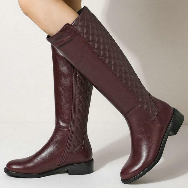 boots black wine red white women knee high faux leather comfortable square heel ladies calf round toe zipper woman's
boots black wine red white women knee high faux leather comfortable square heel ladies calf round toe zipper woman's
