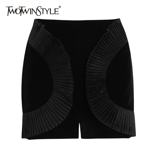 black velour shorts for women high waist zipper ruched wide leg short female fashionable clothing 210521, White;black
black velour shorts for women high waist zipper ruched wide leg short female fashionable clothing 210521, White;black