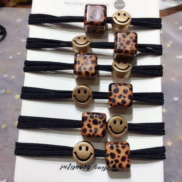 square leopard smile face leather band tie hair headrope simple wind knot fashion hair circle, Pink
square leopard smile face leather band tie hair headrope simple wind knot fashion hair circle, Pink