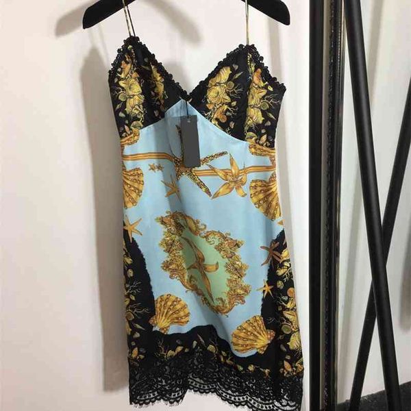 summer women's retro printed lace and thin temperament women suspender dress 210331, Black;gray
summer women's retro printed lace and thin temperament women suspender dress 210331, Black;gray