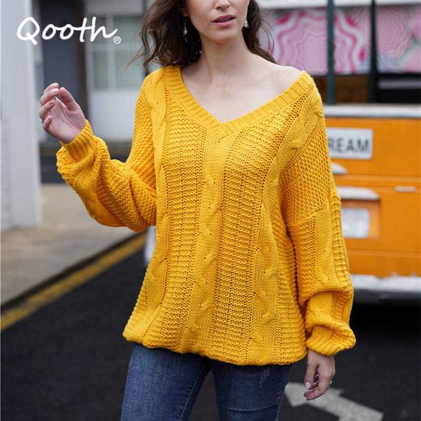 qooth office lady pullover solid large size sweater autumn winter twisted rope pattern women loose o-neck qt672 210609, White;black
qooth office lady pullover solid large size sweater autumn winter twisted rope pattern women loose o-neck qt672 210609, White;black