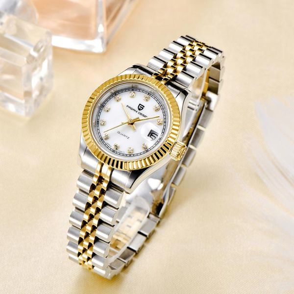 wristwatches pagani design sapphire women wrist watches stainless steel quartz clock modern wristwatch ladies dress waches, Slivery;brown
wristwatches pagani design sapphire women wrist watches stainless steel quartz clock modern wristwatch ladies dress waches, Slivery;brown