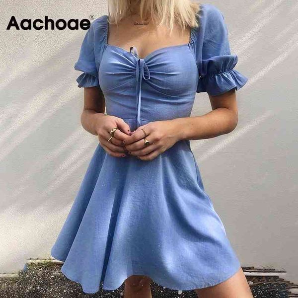 aachoae women elegant blue color mini dress butterfly short sleeve vintage dresses pleated bow tie casual dresses lady summer 210413, Black;gray
aachoae women elegant blue color mini dress butterfly short sleeve vintage dresses pleated bow tie casual dresses lady summer 210413, Black;gray