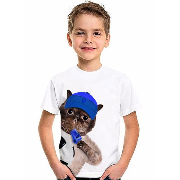 whistle cat pattern children 3d printing t-shirt animal print summer daily sweatshirt round neck short sleeve high quality, Blue
whistle cat pattern children 3d printing t-shirt animal print summer daily sweatshirt round neck short sleeve high quality, Blue