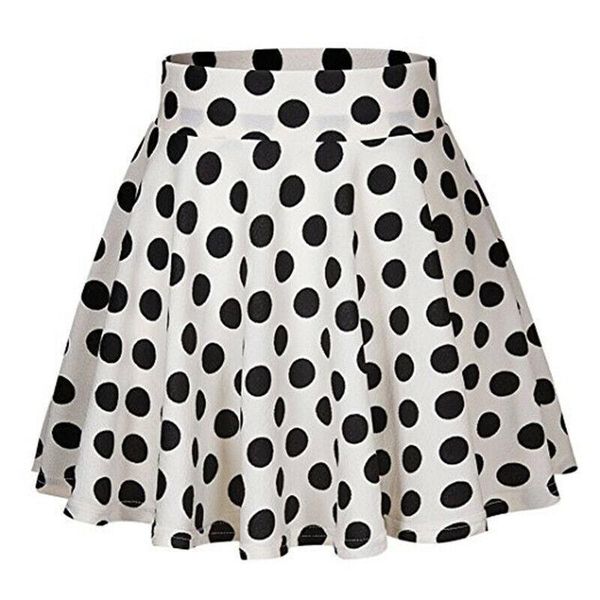 high waisted polka dot womens skirts ball gown stretchy swing flared mini party club, Black
high waisted polka dot womens skirts ball gown stretchy swing flared mini party club, Black