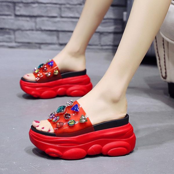 twinkle colorful diamond clear platform shoes open toe creepers wedges super high heels sandalias rhinestone sandals women 2021, Black
twinkle colorful diamond clear platform shoes open toe creepers wedges super high heels sandalias rhinestone sandals women 2021, Black