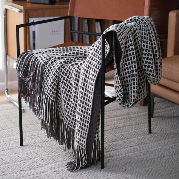 blankets classic black and white houndstooth sofa throw blanket with tassels, grids couch blanket. bed runner, cover
blankets classic black and white houndstooth sofa throw blanket with tassels, grids couch blanket. bed runner, cover