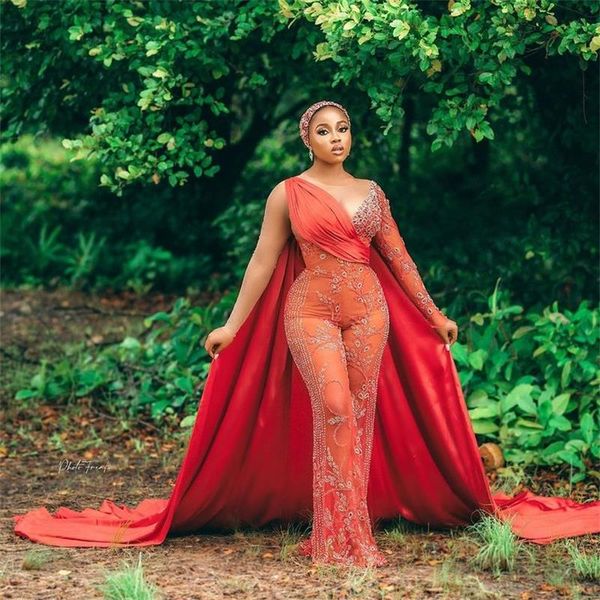 arabia aso ebi mermaid evening dress with wrap lace pleat jumpsuit formal prom gowns women's party celebrity dresses, Black;red
arabia aso ebi mermaid evening dress with wrap lace pleat jumpsuit formal prom gowns women's party celebrity dresses, Black;red