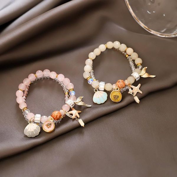charm bracelets 2021 korean shell starfish crystal bracelet for women fashion elegant sweet & bangles, Golden;silver
charm bracelets 2021 korean shell starfish crystal bracelet for women fashion elegant sweet & bangles, Golden;silver