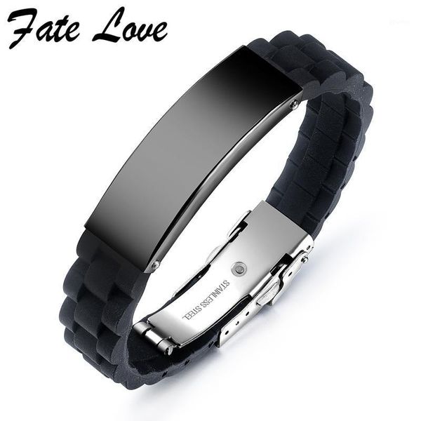 charm bracelets mens silicone 2021 stainless steel jewelry men bracelet hip hop jewellery accessories black pulseras hombre1, Golden;silver
charm bracelets mens silicone 2021 stainless steel jewelry men bracelet hip hop jewellery accessories black pulseras hombre1, Golden;silver