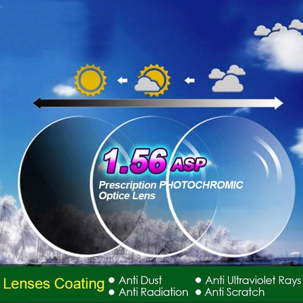 sunglasses frames 1.56 pochromic single vision prescription optical spectacles lenses with fast color change performance, Silver
sunglasses frames 1.56 pochromic single vision prescription optical spectacles lenses with fast color change performance, Silver