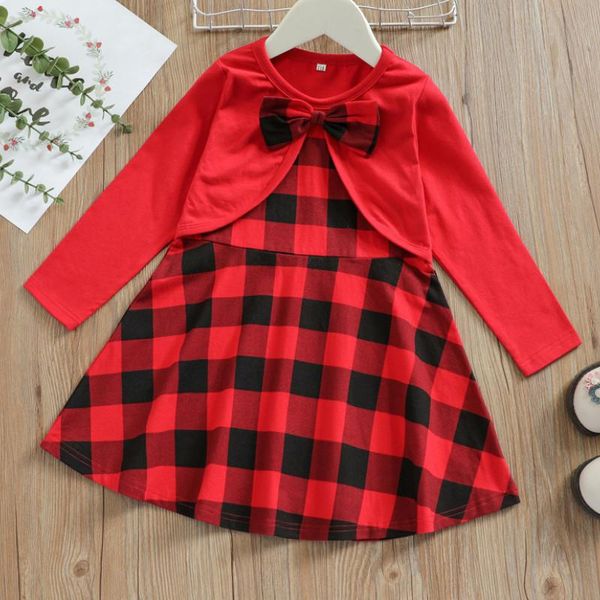 girl's dresses toddler girl christmas dress, long sleeve round neck patchwork plaid print bow front dress spring autumn, Red;yellow
girl's dresses toddler girl christmas dress, long sleeve round neck patchwork plaid print bow front dress spring autumn, Red;yellow