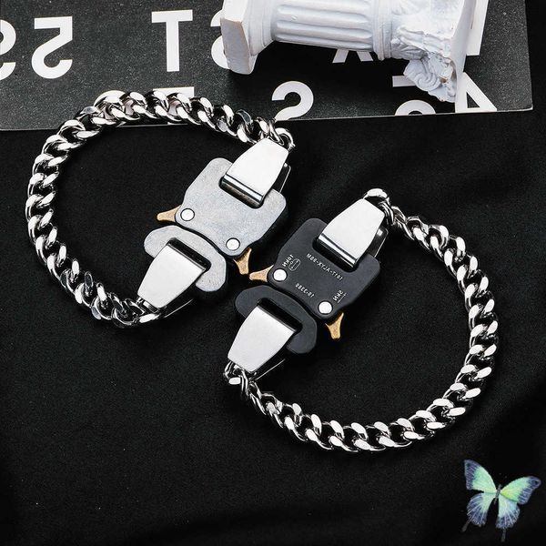 101 9sm buckle bracelets titanium steel metal button alyx riverlink bracelet, Black
101 9sm buckle bracelets titanium steel metal button alyx riverlink bracelet, Black
