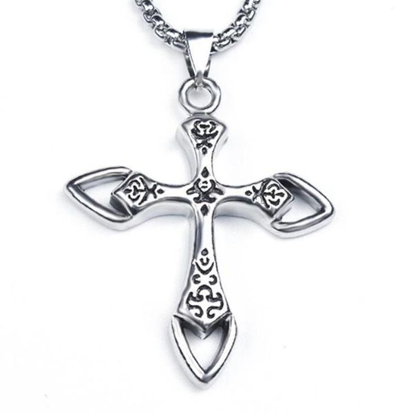 religious jewelry chain shaped hollow out cross pendants necklace in stainless steel baptism gift confirmation pendant necklaces, Silver
religious jewelry chain shaped hollow out cross pendants necklace in stainless steel baptism gift confirmation pendant necklaces, Silver