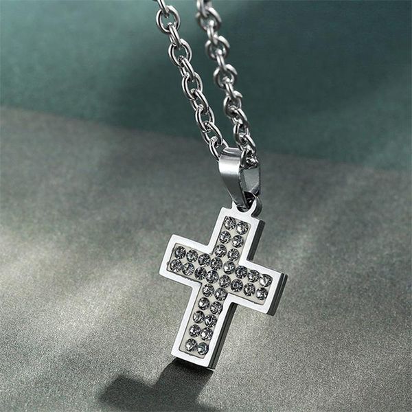 pendant necklaces simple stainless steel cross necklace gold silver color crystal jesus for men women couple jewelry gift
pendant necklaces simple stainless steel cross necklace gold silver color crystal jesus for men women couple jewelry gift