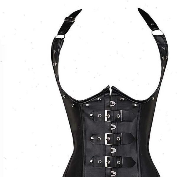 fashion corset faux leather women cami bustier vest gothic gorset front buckle rivet korsett for plus size, White
fashion corset faux leather women cami bustier vest gothic gorset front buckle rivet korsett for plus size, White